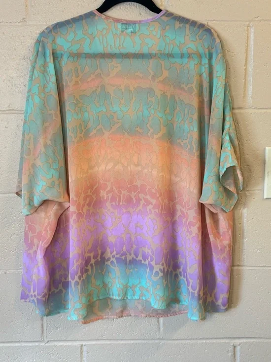 Show Me Your Mumu V-Neck Pastel Ombre Cheetha Print Tunic Size XS - Picture 4 of 11
